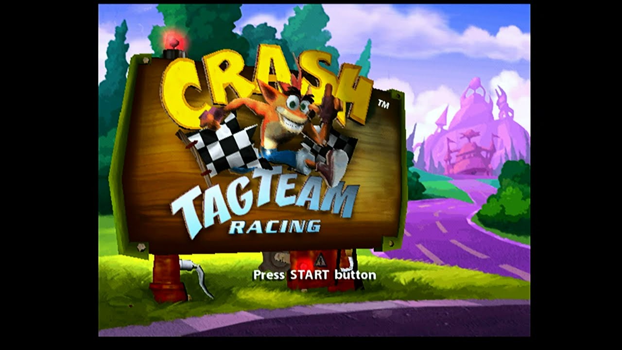 Crash Tag Team Racing PlayStation 2 RGB SCART 1440p 43 PS2 Bandicoot