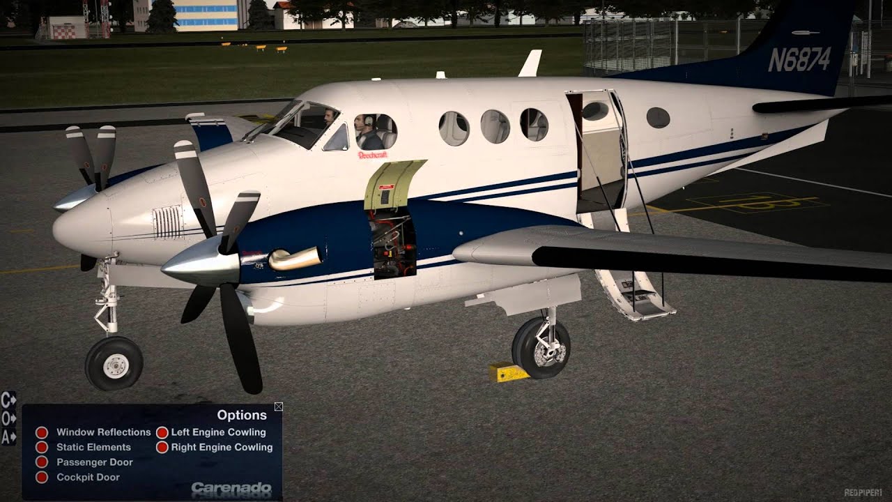 X Plane Carenado KingAir C 90B