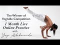 The winner of yogiville competition one month live online practice with yogi ashokananda