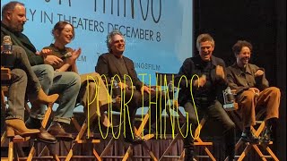 POOR THINGS Q&A Emma Stone, Mark Ruffalo, Willem Dafoe, Ramy Youssef, Yorgos Lanthimos  1/6/2024 4K