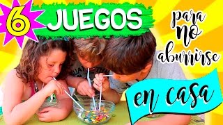 JUEGOS CASEROS DIY * 6 ideas para ABURRIRSE en casa - YouTube