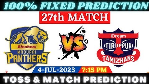 SMP vs ITT Toss and Match Prediction | Today Toss Prediction | 27th Match Prediction | #Tnpl #Toss