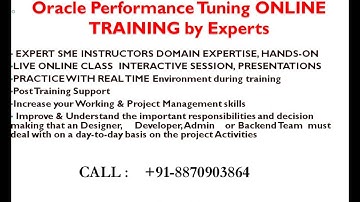 Oracle Performance Tuning onlineTraining