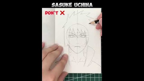 Speed drawing anime Draw Sasuke Uchiha tutorial #ナルト #naruto #art #animedrawing #shorts