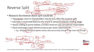 Stock Split and Stock Dividend Examples | Corporate Finance