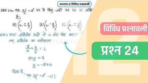 Class 12 Maths Chapter 6 Vividh Prashnavali Question 24 | Miscellaneous Exercise | Hindi Medium