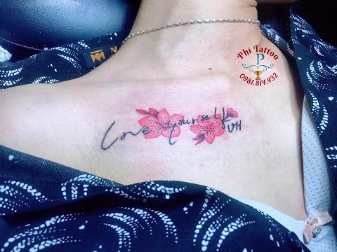 Cận cảnh xăm hình chữ mini Tattoo