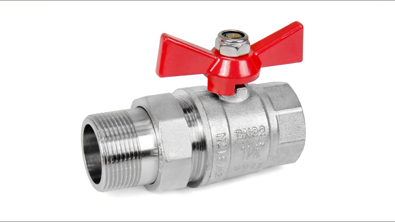 Шаровый кран VALTEC BASE VT.227.N.07 1-1/4\" FM с полусгоном - YouTube