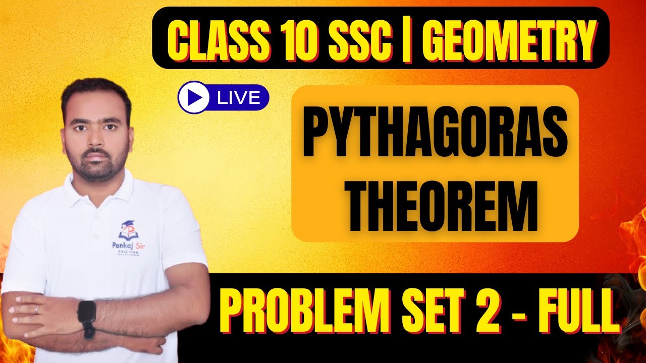 Chapter 2 Pythagoras theorem Problem set 2 Full | Class 10 SSC Geometry ...