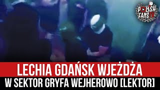 Lechia Gdańsk wjeżdża w sektor Gryfa Wejherowo [LEKTOR] (11.06.2023 r.)