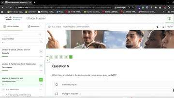 Ethical Hacker | Module 9 Reporting and Communication (Cisco)