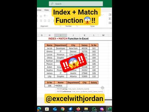 Index Match Function