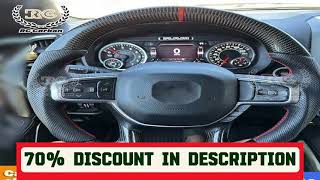 A must-have product! Heated Real Carbon Fiber Steering Wheel Suit For Dodge RAM 1500 2500 2019 202