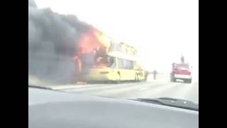 Пожар в автобусе Нефтекумск - Москва