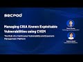 Managing CISA KEV (Known Exploitable Vulnerabilities) using CVEM