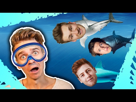SCARY SHARK GAME W/OLI CASPAR & JOSH | DEPTH
