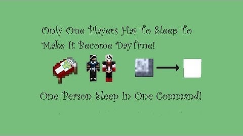 One Player Sleep In One Command! [1.12 Minecraft]