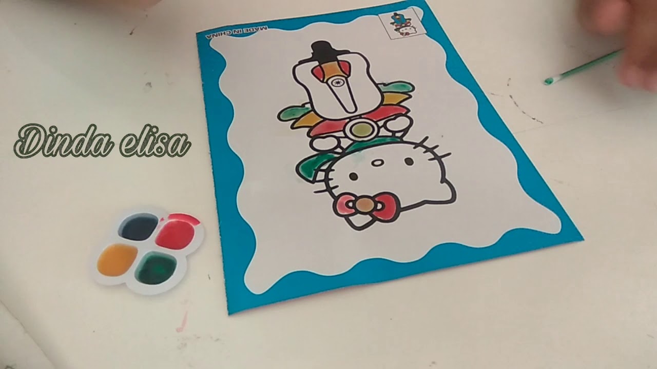 Mewarnai hellokitty dengan cat air YouTube Mewarnai hellokitty dengan cat air YouTube