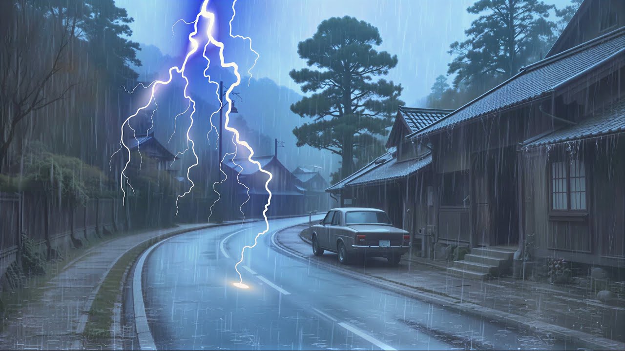 Rain Sounds for Sleeping | Fall Asleep Fast with Deep Thunderstorm Ambience | Night Relaxation 🌧