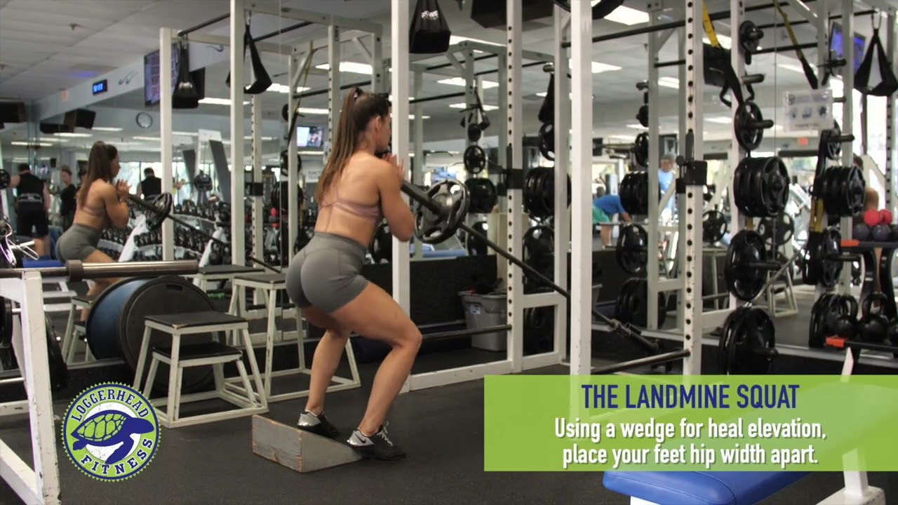 EOM - Exercise of the Month - Julie Johnson - The Landmine Squat