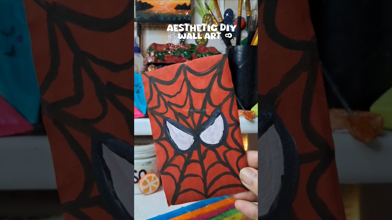 Spider-Man Painting 🎨 | Easy Marvel Art | Satisfying Art Shorts 
