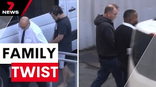 Father and son Brian and Liam Slann accused of murdering Will Holdback at Welland | 7 News Australia