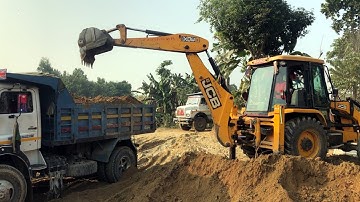 Loading Soil Big Tripper Dump /  Best Operator In JCB Backhoe 3DX @droneplanet2040