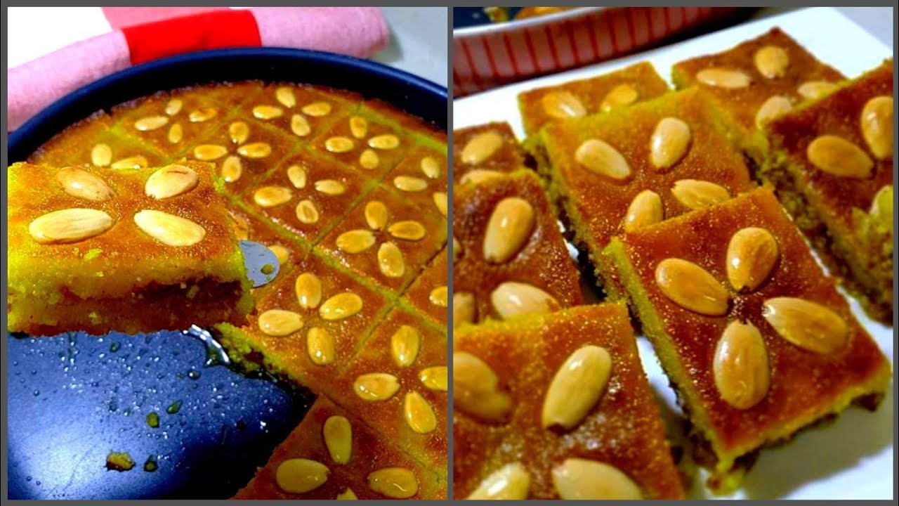 جديدنا الهريسه المحشيه بالمكسرات ❤😋وعجنتها بالقشطه والنتيجه غرااااام❤