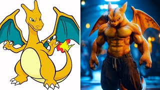 POKEMON CHARACTERS AS POWERFUL MUSCULAR VERSIONS