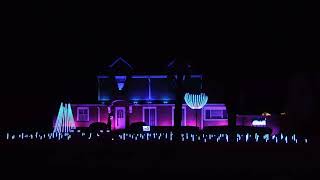 Christmas light show on Park Place in Lincoln Illinois