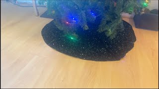 WUPIOS Emerald Green Sequined Christmas Tree Skirt Review!