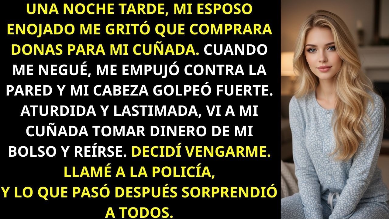 Mi esposo enojado me gritó que comprara donas para mi cuñada a medianoche y me golpeó cuando me ne