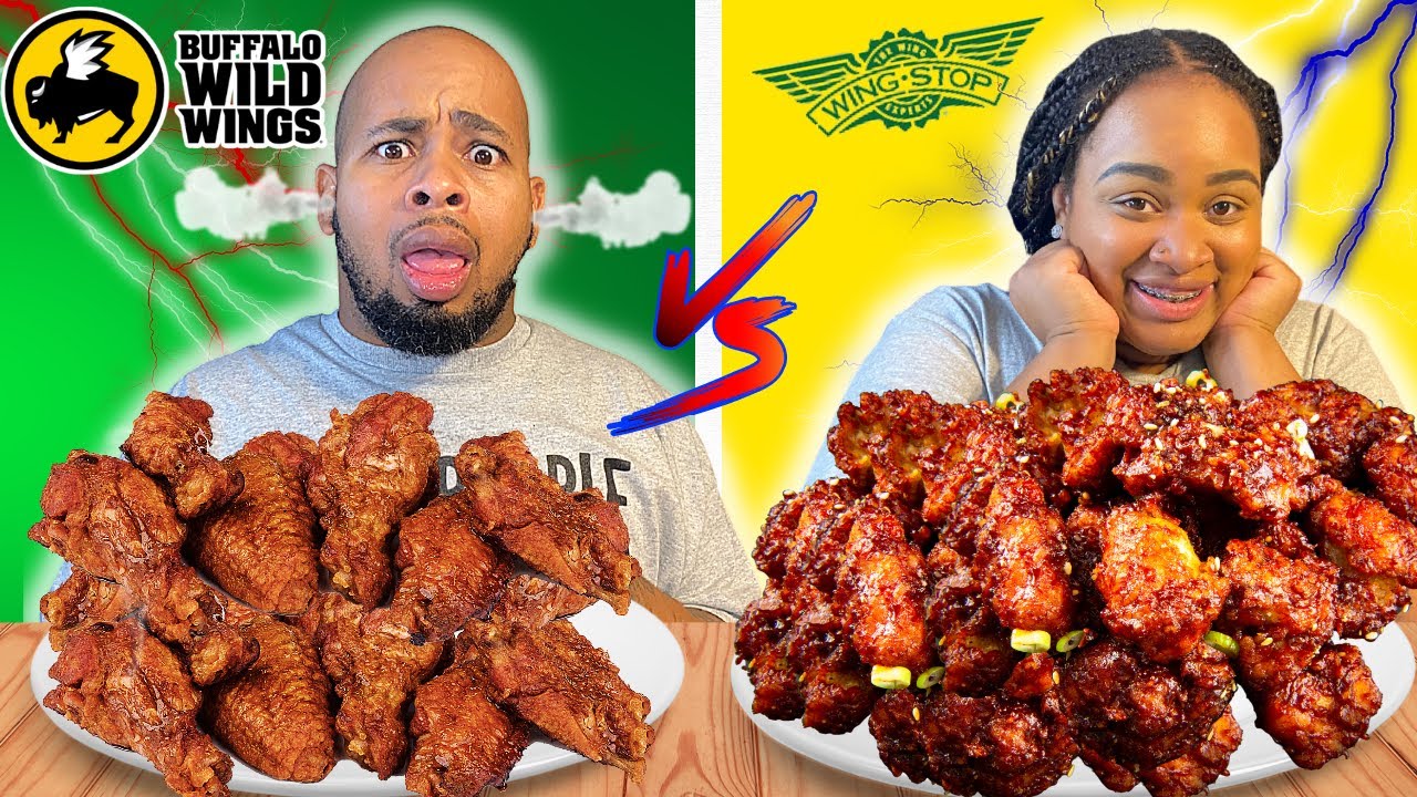 BUFFALO WILD WINGS VS WING STOP CHALLENGE!! YouTube