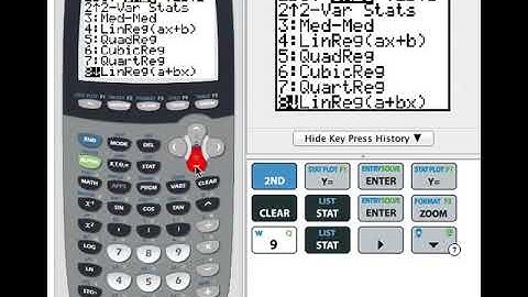 TI 84 Video  Non Linear Regressions