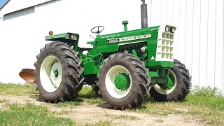 Oliver 1655 FWA tractor plowing with 3 bottom 365 Oliver plow.