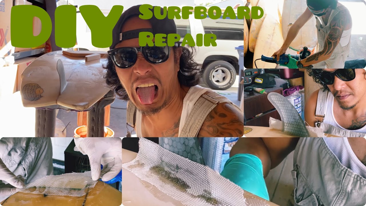 DIY surfboard repair part 3 YouTube