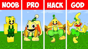 NOOB vs PRO vs HACKER vs GOD Bunzo Bunny in Minecraft