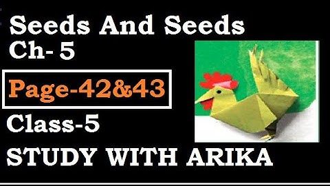 Ch-5 Seeds And Seeds (Pg-42 & 43) Class-5