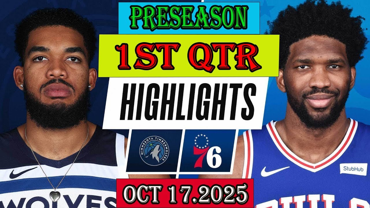Philadelphia 76ers vs Minnesota Timberwolves 1st Qtr Oct 17.2025 Highlights | NBA Preseason