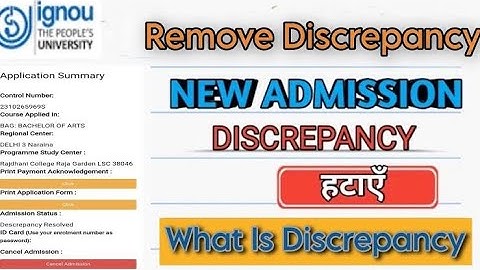 IGNOU Admission Discrepancy Resolved || IGNOU #ignou #IgnouDiscrepancy #ignouexams