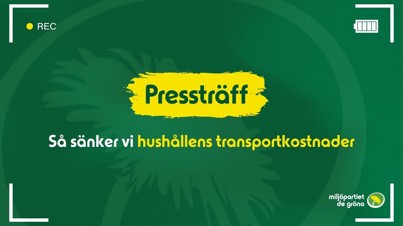 Pressträff: Så sänker vi hushållens transportkostnader