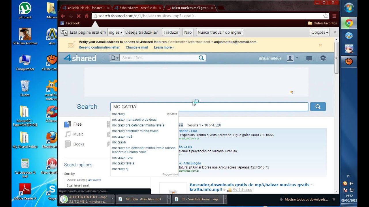 Como baixar musica no 4sharéd no pc