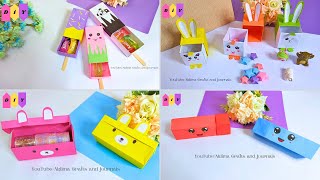 4 Best Paper Craft Ideas | Origami Ice Cream Box | DIY Mini Bunny Paper Drawers | Origami Pencil Box