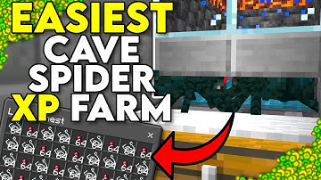 Easiest Cave Spider XP Farm Minecraft 1.20 Bedrock + Java