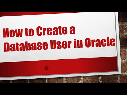 How to Create a Database User in Oracle