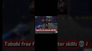 Tabahi free fire character skills 💀 i
