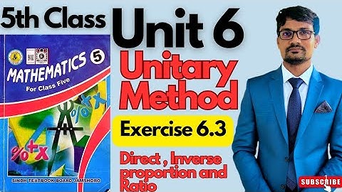 Unit 6|Unitary Method|Exercise 6.3|Class 5| Math|Sindhtextbookboard 