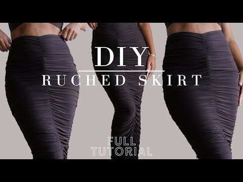 DIY RUCHED SKIRT.