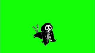 ✔️GREEN SCREEN EFFECTS: horror Grim reaper cute cartoon skeleton