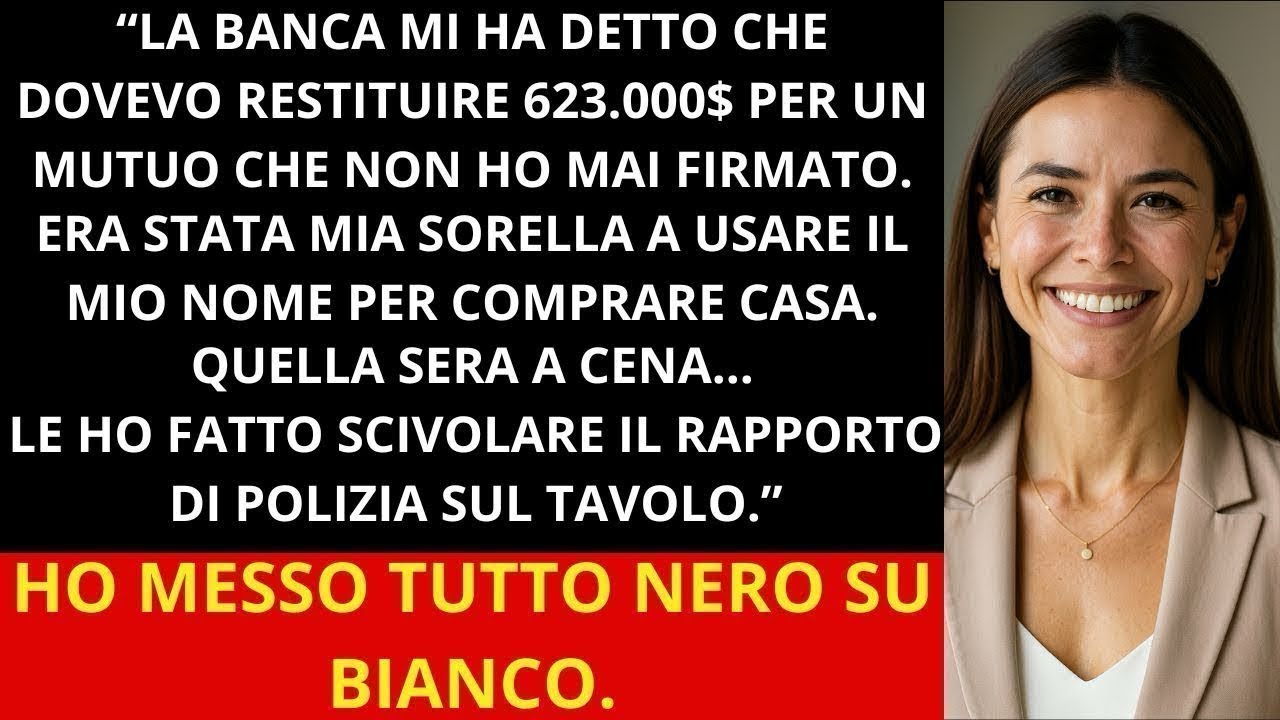 Mia sorella ha preso un mutuo da 623 000$ a mio nome…e i miei genitori mi hanno supplicata di tac